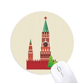 Dıythinker Rusya İllüstrasyon Ulusal Sembolü Kent Simgesi Baskılı Yuvarlak Kaymaz Kauçuk Mouse Pad