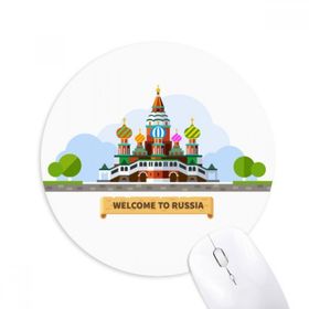 Dıythinker Rusya Katedral Desen İllüstrasyon Baskılı Yuvarlak Kaymaz Kauçuk Mouse Pad
