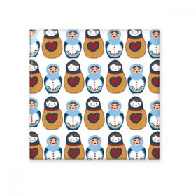 Dıythinker Rusya Oyuncak Bebek Posteri Matryoshka Ülke Kültürü 20x20 cm Seramik Karo