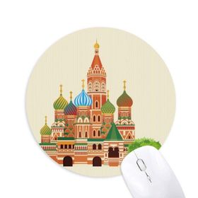 Dıythinker Rusya Simgesi İllüstrasyon Ulusal Sembolü Baskılı Yuvarlak Kaymaz Kauçuk Mouse Pad