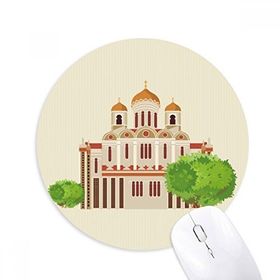 Dıythinker Rusya Simgesi İllüstrasyon Ulusal Sembolü Baskılı Yuvarlak Kaymaz Kauçuk Mouse Pad