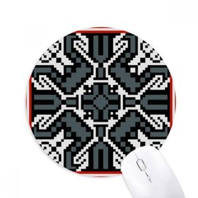 Dıythinker Rusya Tarzı Gri Doku Kırsal Desen Baskılı Yuvarlak Kaymaz Kauçuk Mouse Pad
