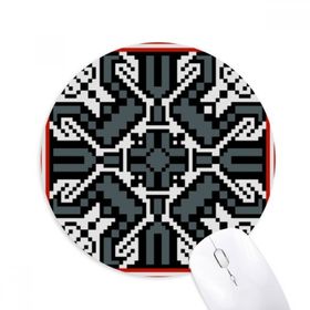 Dıythinker Rusya Tarzı Gri Doku Kırsal Desen Baskılı Yuvarlak Kaymaz Kauçuk Mouse Pad