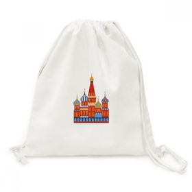 Dıythinker Rusya Ulusal Sembolü Kremlin Desenli Kanvas İpli Sırt Çantası