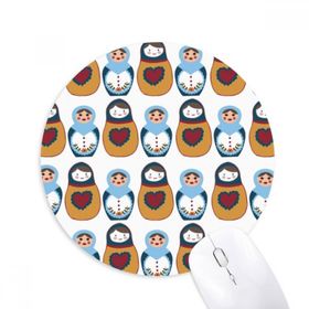 Dıythinker Rusyacak Bebek Posteri Matryoshka Country Culture Baskılı Yuvarlak Kaymaz Kauçuk Mouse Pad