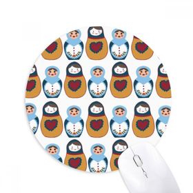 Dıythinker Rusyacak Bebek Posteri Matryoshka Country Culture Baskılı Yuvarlak Kaymaz Kauçuk Mouse Pad