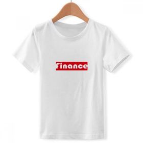 DIYthinker S Beyaz Boys' Course and Major Finance Kırmızı Bisiklet Yaka Tişört