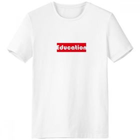 DIYthinker S Beyaz Course and Major Education Kırmızı Bisiklet Yaka Tişört