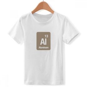 DIYthinker S Beyaz Erkek Al-Alüminyum Kimyasal Element Chem Crew Boyun Tişört