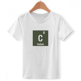 DIYthinker S Beyaz Erkek C Karbon Kimyasal Element Bilim Ekibi Boyun Tişört