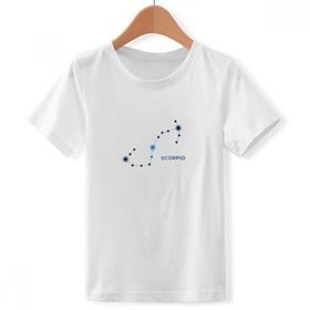 DIYthinker S Beyaz Erkek Çocuk Akrep Burcu Burcu Bisiklet Yaka Tişört