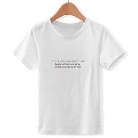 DIYthinker S Beyaz Erkek Çocuk Alıntı Live A Noble and Honest Life Bisiklet Yaka Tişört