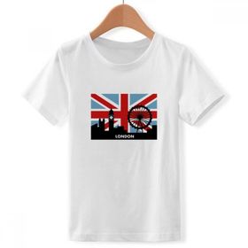 DIYthinker S Beyaz Erkek Çocuk Britanya Birliği Jack London Eye Big Ben Bayrağı BK Bisiklet Yaka Tişört