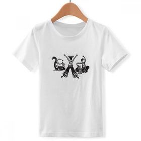 DIYthinker S Beyaz Erkek Çocuk Dance Celebrate Meksika Totems Tambourine Bisiklet Yaka Tişört