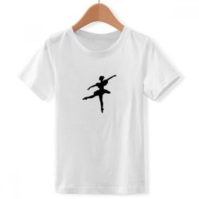 DIYthinker S Beyaz Erkek Çocuk Dansçı Balerin Sanatı Crew Boyun Tişört