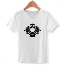 DIYthinker S Beyaz Erkek Çocuk eski Mısır Soyut Eagle-Desen Yuvarlak Yaka Tişört