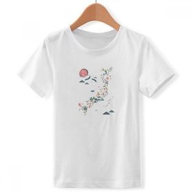 DIYthinker S Beyaz Erkek Çocuk Geleneksel Japon Yerel Özel Harita Bisiklet Yaka Tişört
