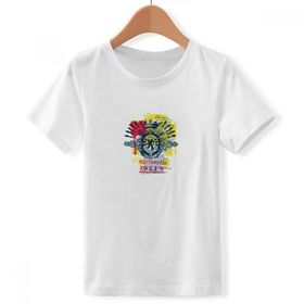 DIYthinker S Beyaz Erkek Çocuk Grafiti Street Crown Aslan Highness Desen Bisiklet Yaka Tişört