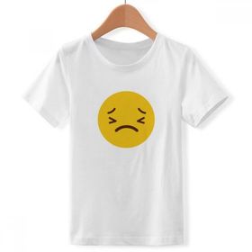 DIYthinker S Beyaz Erkek Çocuk Korkunç Sarı Sevimli Online Sohbet Bisiklet Yaka Tişört