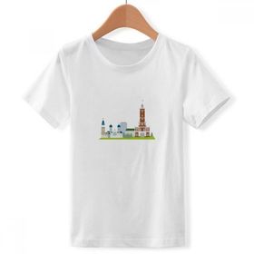 DIYthinker S Beyaz Erkek Çocuk Omsk Rusya Ulusal Sembol Desen Bisiklet Yaka Tişört