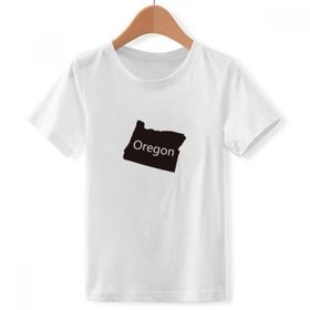 DIYthinker S Beyaz Erkek Çocuk Oregon Amerika Birleşik Devletleri Haritası Bisiklet Yaka Tişört
