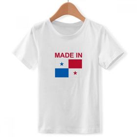 DIYthinker S Beyaz Erkek Çocuk Panama Country Love Bisiklet Yaka Tişört