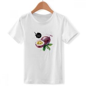 DIYthinker S Beyaz Erkek Çocuk Passion Fruit Lezzetli Sağlıklı Suluboya Bisiklet Yaka Tişört