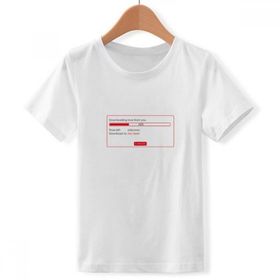 DIYthinker S Beyaz Erkek Çocuk Programcısı Download Your Love Bisiklet Yaka Tişört