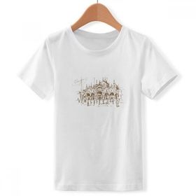 DIYthinker S Beyaz Erkek Çocuk Venedik Kilisesi Venetian Crew Boyun Tişört