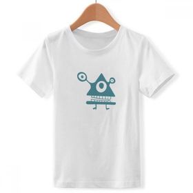 DIYthinker S Beyaz Erkek Evren ve Uzaylı Kiklops Uzaylı Yaratık Bisiklet Yaka Tişört