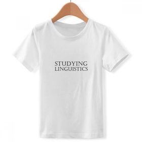 DIYthinker S beyaz Erkek kısa Phrase üniversite eğitimi Linguistik yuvarlak yaka tişört