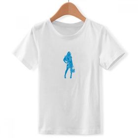 DIYthinker S Beyaz Erkek Mavi Moda Güzel WoCrew Boyun Tişört
