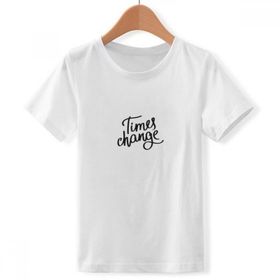 DIYthinker S Beyaz Erkek Times Change Alıntı Bisiklet Yaka Tişört