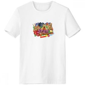 DIYthinker S Erkek yuvarlak yaka tişört beyaz