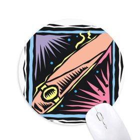 Dıythinker Saat Vektör Meksika Kültürü Elemanı Oyma Baskılı Yuvarlak Kaymaz Kauçuk Mouse Pad