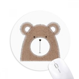 Dıythinker Sadelik Stil Tombul Ayı Hayvan Baskılı Yuvarlak Kaymaz Kauçuk Mouse Pad