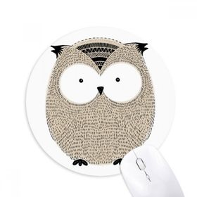 Dıythinker Sadelik Stil Tombul Baykuş Baskılı Yuvarlak Kaymaz Kauçuk Mouse Pad