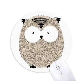 Dıythinker Sadelik Stil Tombul Baykuş Baskılı Yuvarlak Kaymaz Kauçuk Mouse Pad
