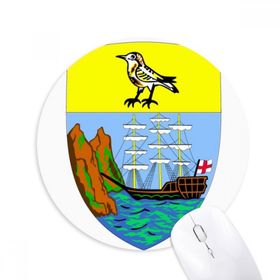 Dıythinker Saint Helena Afrika Ulusal Amblem Baskılı Yuvarlak Kaymaz Kauçuk Mouse Pad