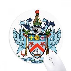 Dıythinker Saint Kitts ve Nevis Ulusal Amblem Baskılı Yuvarlak Kaymaz Kauçuk Mouse Pad