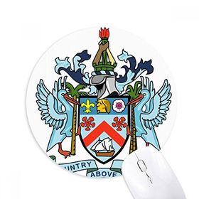 Dıythinker Saint Kitts ve Nevis Ulusal Amblem Baskılı Yuvarlak Kaymaz Kauçuk Mouse Pad
