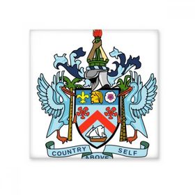 Dıythinker Saint Kitts ve Nevis Ulusal Amblem Seramik 10x10 cm Seramik Karo