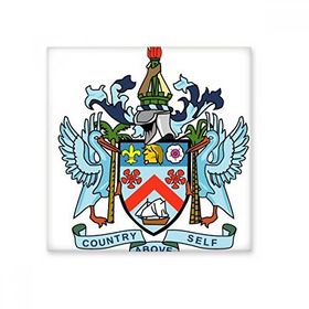 Dıythinker Saint Kitts ve Nevis Ulusal Amblem Seramik 10x10 cm Seramik Karo