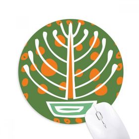 Dıythinker Saksı Bitki Meksika Totems Antik Medeniyet Baskılı Yuvarlak Kaymaz Kauçuk Mouse Pad