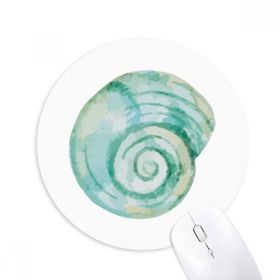 Dıythinker Salyangoz Deniz Hayat Mavi İllüstrasyon Baskılı Yuvarlak Kaymaz Kauçuk Mouse Pad
