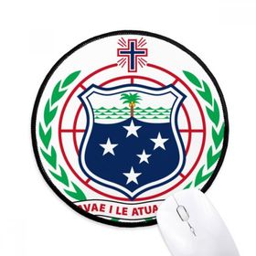 Dıythinker Samoa Okyanusya Ulusal Amblem Yuvarlak Kaymaz Mouse Pad