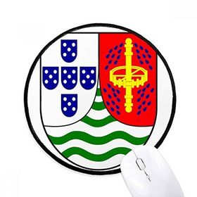 Dıythinker Sao Tome ve Principe Ulusal Amblem Yuvarlak Kaymaz Mouse Pad