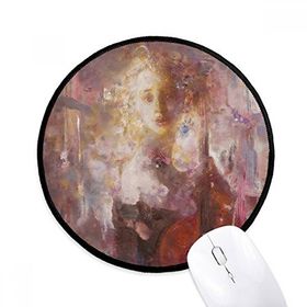 Dıythinker Sarabande XJJ Yağlıboya Yuvarlak Kaymaz Mouse Pad