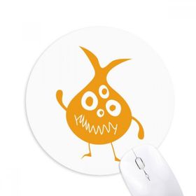 Dıythinker Sarı Alien Creature Baskılı Yuvarlak Kaymaz Kauçuk Mouse Pad