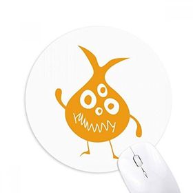 Dıythinker Sarı Alien Creature Baskılı Yuvarlak Kaymaz Kauçuk Mouse Pad